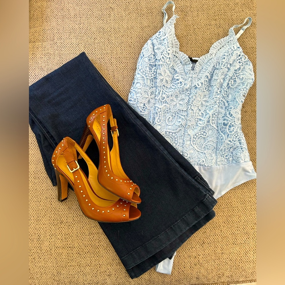 Beautiful Blue Lace Bodysuit
